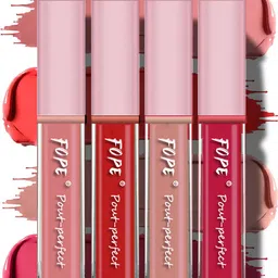 FOPE Pout Perfect Set Of 4 Long Lasting Matte Liquid Lipstick - 4ml Each 02 - 04 - 06 - 08-0