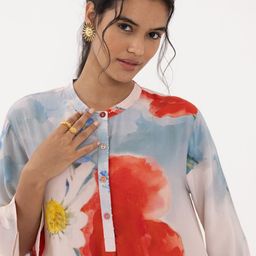 THR3Letter Printed Tunic With Trouser Co-Ords image 3