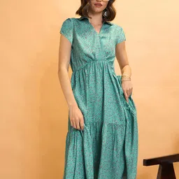 CORSICA Floral Print Wrap Dress-picture-39