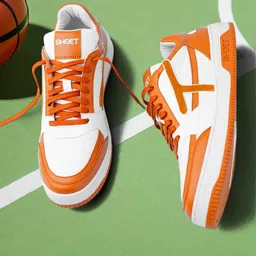 SHOET Men Colourblocked Leather Lace-up Sneakers-picture-47