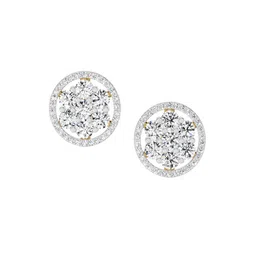 Sparkles Lab Grown Diamond 1.78 Carat Round Halo Cluster Stud Earrings for Women-20