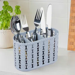Kuber Industries Grey Pack of 4 Self Design Stationery Organizer With 3 Compartments-23