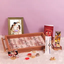 Art Street Stones Studded And Beaded Rakhi Gift Set-image-21