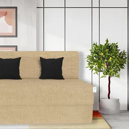 SLEEP SPA Beige 3 Seater Fold Out Sofa Cum Bed-image-54