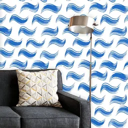 ArtzFolio Printed UV-Resistant Anti-Bacterial Abstract Waves Peel & Stick Wallpaper-picture-11