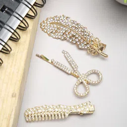 YouBella Women Set of 3 Beaded Hair Accessory Set-image-11