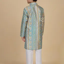 Pro-Ethic STYLE DEVELOPER Boys Ethnic Motifs Embroidered Regular Thread Work Kurta with Pyjamas image 4
