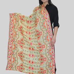 HAUTEMODA Embroidered Dupatta-picture-10