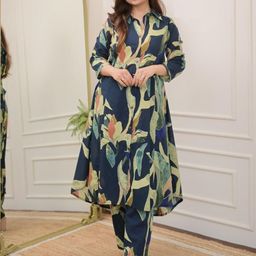 Diva's Choice Women Printed Regular Kurti with Pyjamas-image-45