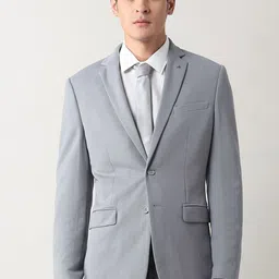 Arrow Textured Slim-Fit Single Breasted Blazer-picture-4