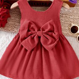 YK Girls Self Design Bow Fit & Flare Dress-image-50