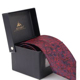 Alvaro Castagnino Men Woven Design Skinny Tie-picture-0