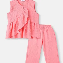 Nauti Nati Girls Round Neck Frill Top With Trouser-image-17