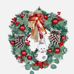 Little Surprise Box LLP Bow Snowman With Heavy Fillers Artificial Christmas wreath-picture-28