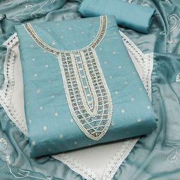 HERE&NOW Embellished Unstitched Dress Material-image-75