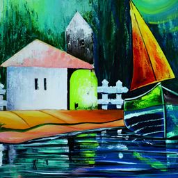 Inephos Green & Brown Printed Canvas Beautiful Nature Modern Wall Art-image-79