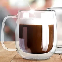 We3 Transparent Solid Glass Matte Cups Set of Cups and Mugs image 3