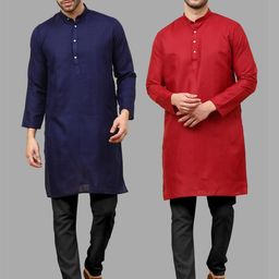 VS MALL Men Cotton Blend Kurta Sets-image-99