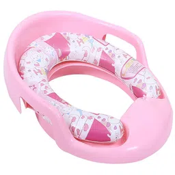 Kuber Industries Kids Toilet Seat With Handle- Pink-31