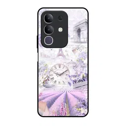 QRIOH Unisex Vivo T4x 5G Floral Shockproof Glass Back Case-picture-18