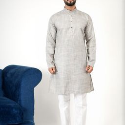 Aadi Shuddh Men Solid Cotton Kurta-image-24