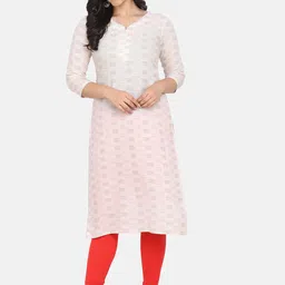DIVASTRI Women Floral Printed Thread Work Kurta-image-1