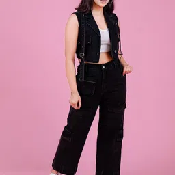 COSMIC TRIO Denim Top With Trouser Co-Ords-image-24