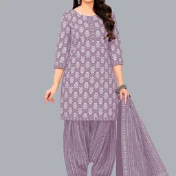 shree jeenmata collection Floral Printed Pure Cotton Unstitched Dress Material-image-90