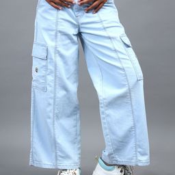UNDER FOURTEEN ONLY Girls Mildly Distressed Heavy Fade Jeans-picture-36
