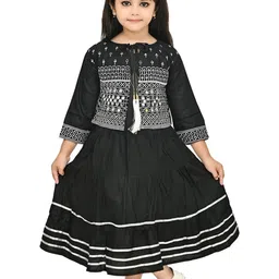 BABY HOME Girls Viscose Rayon Fit and Flare Dresses-image-39