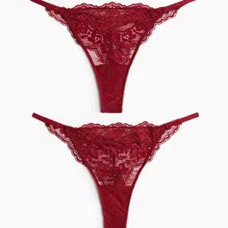 H&M 2-Pack Lace Tanga Thong Briefs-picture-13