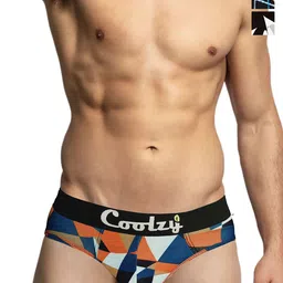 COOLZY Pack Of 3 Printed Mid-Rise Basic Briefs RUCPBF3K068-S-44