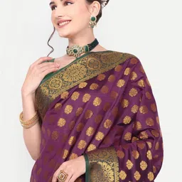 jayant creation Purple Art Silk Barasi Sarees-picture-38