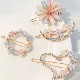 Xivir Women Set of 4 Embellished Claw Clip-1