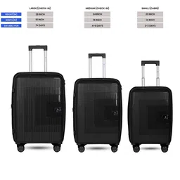 Polo Class Set Of 2 Textured Hard Sided Trolley Suitcase with Vanity image 3
