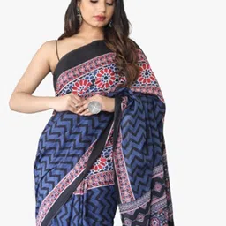 JALTHER Pure Cotton Block Print Saree image 2