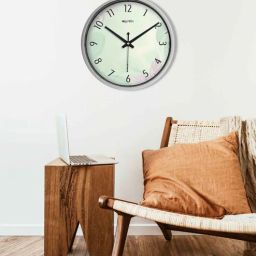 olive tree Silver Round 8 Inches Plastic Table Clock-picture-20