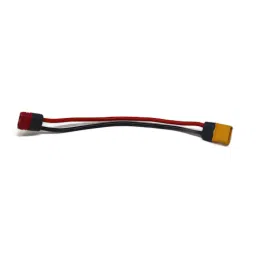 SafeConnect XT-60 Male Connector to Nylon T-Connector Female Battery Adapter Cable-18