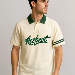 culish Men Typography Polo Collar Applique T-shirt-picture-14