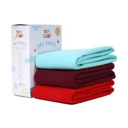 TIDY SLEEP Maroon 3 Pieces Cotton Waterproof & Breathable Mattress Protectors-image-76