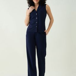 aayu Shirt Collar Waistcoat With Trousers-12