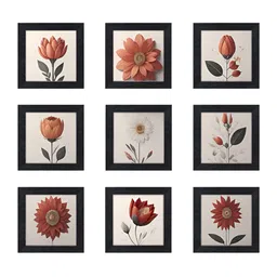 RANDOM White & Brown 6 and more Piece Synthetic Wood Other Wall Paintings-image-20