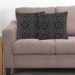 Saral Home Black 2 Pieces Ethnic Motifs Ornamental Cotton Square Cushion Covers-image-47