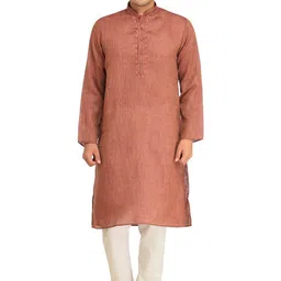 Exotic India Floral Yoke Design Thread Work Pure Cotton Kurta With Pyjamas-24