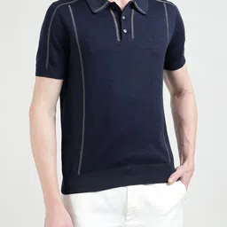 Ted Baker Striped Polo Collar Slim Fit T-shirt-image-23
