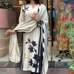 CaniBani Off White Cotton Blend Kurta Sets-20