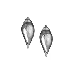 Sangria Silver-Plated Shell Shaped Studs image 2