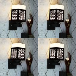 Gojeeva Black Wood Square Shaped Wall Lamp-picture-29