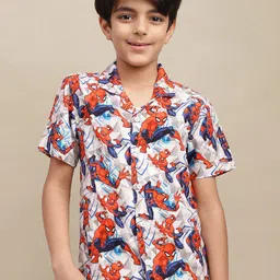 Kids Ville Boys Spiderman Printed Shirt-image-62