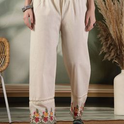 Clora Creation Women Floral Embroidered Ethnic Palazzos-47